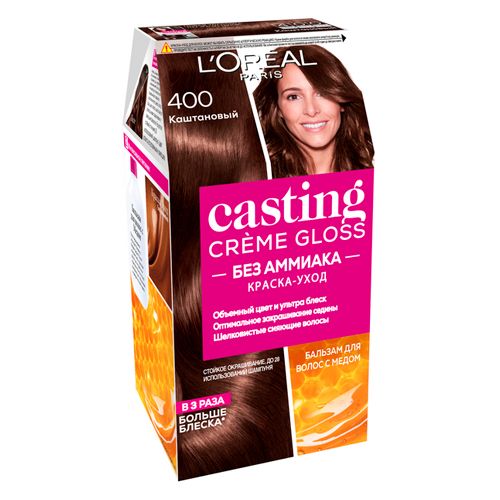 Краска для волос L'oreal Casting Creme Gloss, 400-Каштановый