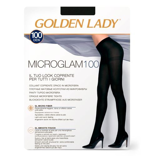 Ayollar kolgotkalari Golden Lady 24XXA GLd Micro Glam 100 Nero, 4