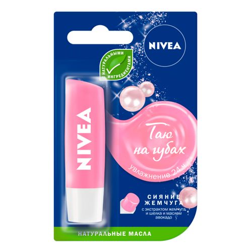 Lab uchun balzam Nivea Lip Care Pearl & Shine