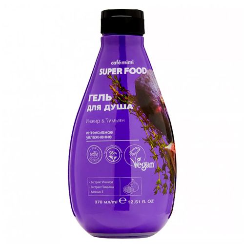 Dush uchun gel Cafe Mimi SF Anjir & Timyan, 370 ml