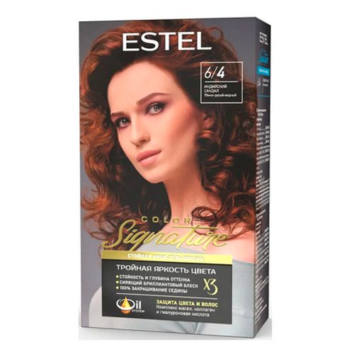 Стойкая крем-гель краска для волос Estel Color Signature 6/4, 170 мл