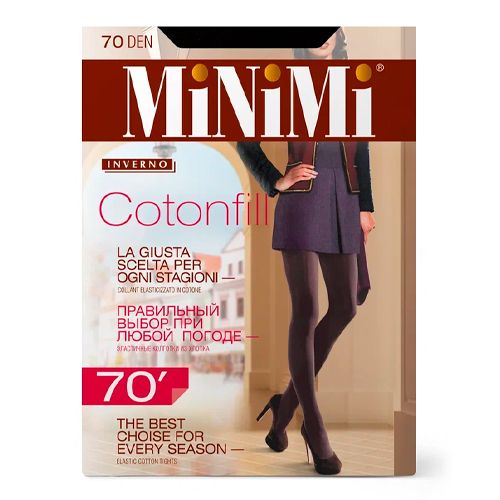 Колготки женские MNM Cotonfill 70 Mini Nero, 2