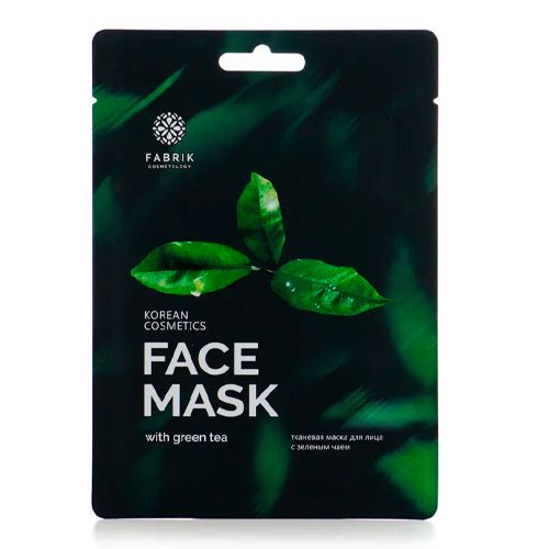 Маска FK для лица тканевая Fabrik Cosmetology с зеленым чаем