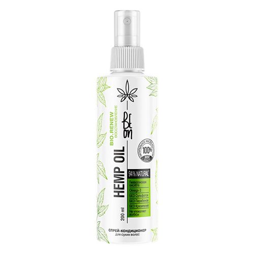 Spray konditsioneri BeOn Hemp Oil mustahkamlovchi va namlovchi, 200 ml