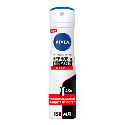 Antiperspirant Nivea Ayollar qora va oq ko'rinmas maksimal himoya, 150 ml