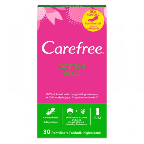 Prokladkalar Carefree® Cotton Aloe, 30 d