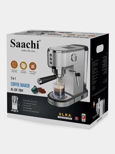Кофеварка Saachi NL-COF-7064 3 в 1, 2.8 л, Серый, в Узбекистане