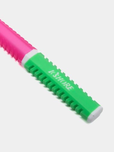 Силиконовая зубная щетка NANO K-SHORE Medium для чувствительных зубов в футляре, Вишневый, в Узбекистане