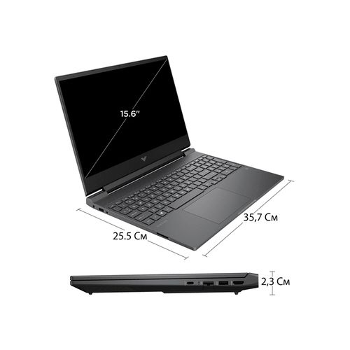 Ноутбук Hp Victus 15-fb1013dx | AMD Ryzen 5 7535HS | GeForce RTX2050 | DDR5 8 GB | SSD 512 GB | 15.6", Черный, фото