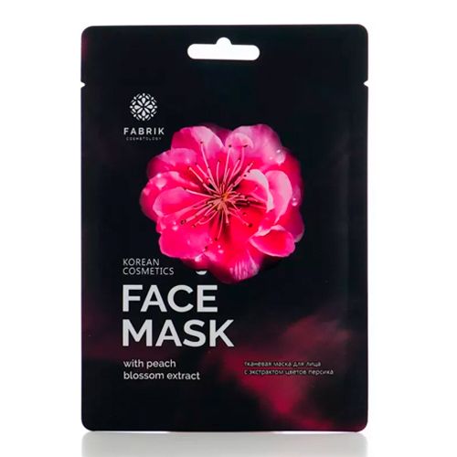 Маска FK для лица тканевая Fabrik Cosmetology с экстрактом цветов персика