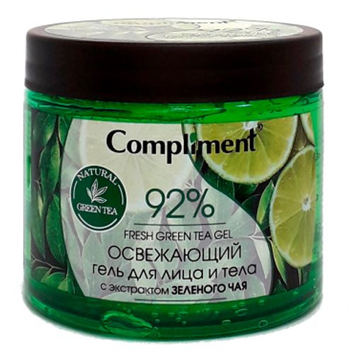 Гель для тела и лица Compliment Освежающий с экстрактом зеленого чая, 400 мл