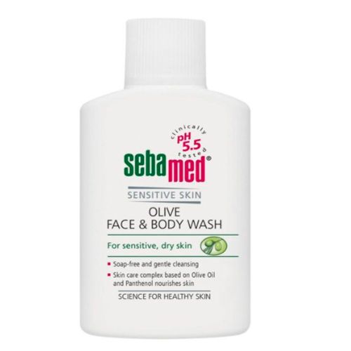 Гель для лица и тела Sebamed Sensitive Skin olive face and Body wash, 200 мл