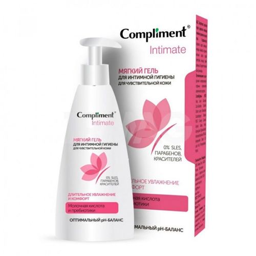 Мягкий гель для интимной гигиены Compliment Intimate для чувствительной кожи, 250 мл