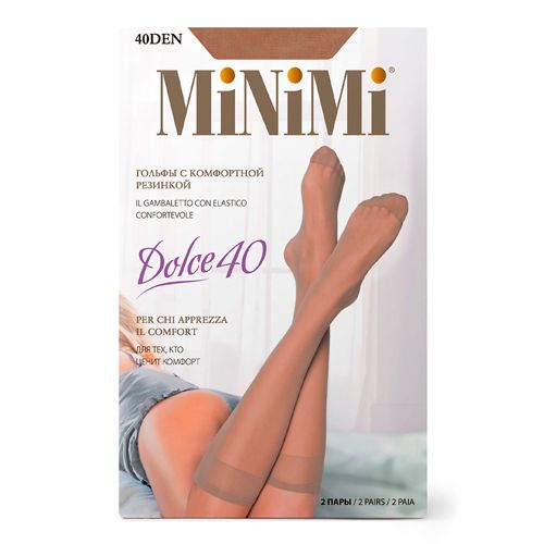 Гольфы женские MNM gamb. Dolce 40 Mini Caramello, 2 пары