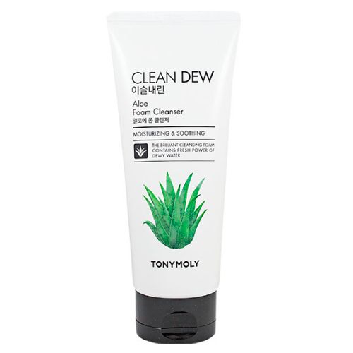 Tozalovchi yuvinish uchun ko'pik Tony Moly Clean Dew Aloe Foam Cleanser, 180 ml