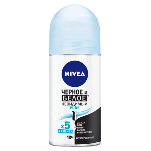 Дезодорант Nivea Deo ROLL-ON Women Inv Blc & Wht Pure, 50 мл