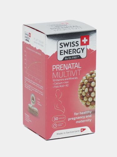 Витамины в капсулах Swiss Energy Prenatal Multivit, 30 шт, купить недорого