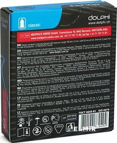 Презервативы Dolphi Classic, 3 шт