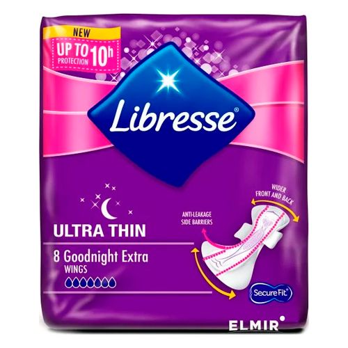 Гигиенические женские прокладки Libresse Ultra Night Extra, 8 шт