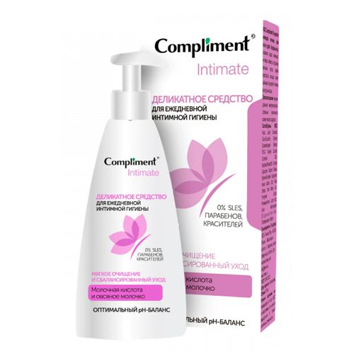 Деликатное средство для ежедневной интимной гигиены Compliment Intimate, 250 мл