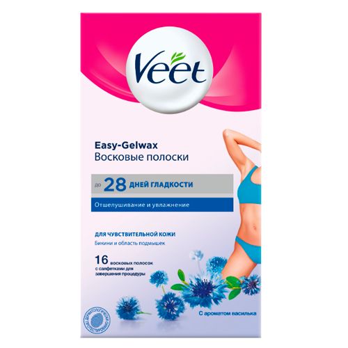 Восковые полоски Veet Бикини, 16 шт