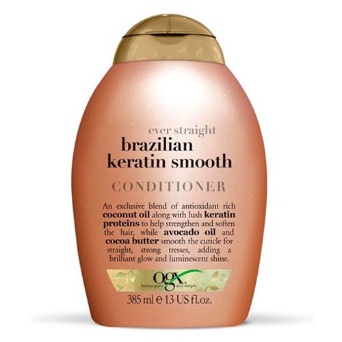 Yumshatuvchi konditsioner OGX Sochni mustahkamlash uchun braziliyalik keratin, 385 ml