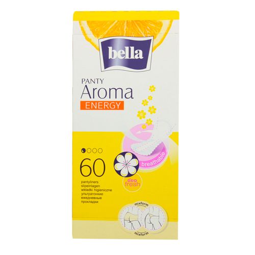 Прокладки многослойные Bella Panty Aroma Energy с фиксирующим клеевым слоем, 60 шт