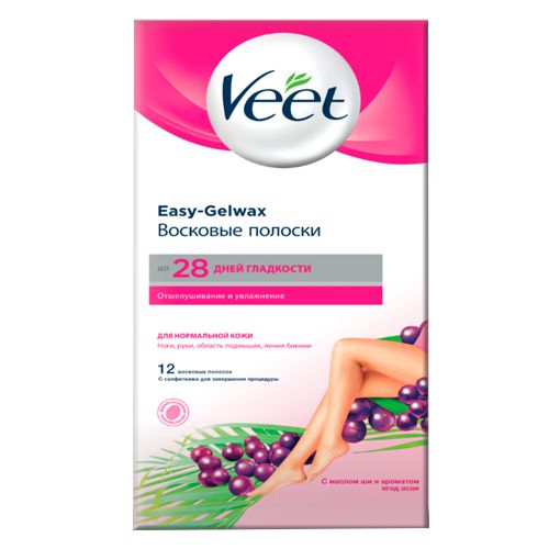 Mum chiziqlar VEET normal teri uchun depilatsiya uchun, 12 dona