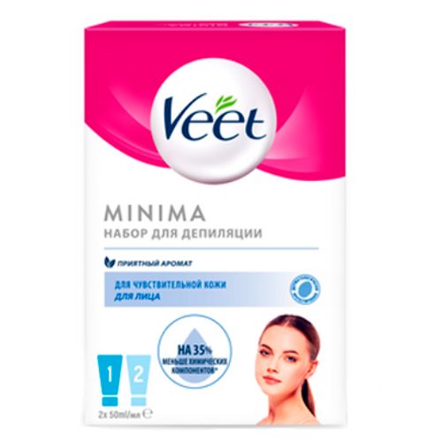 Набор для депиляции зоны лица VEET, 50+50 мл