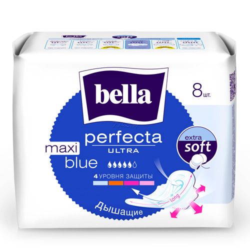 Super ingichka prokladkalar Bella Perfecta Ultra Maxi Blue, 8 dona
