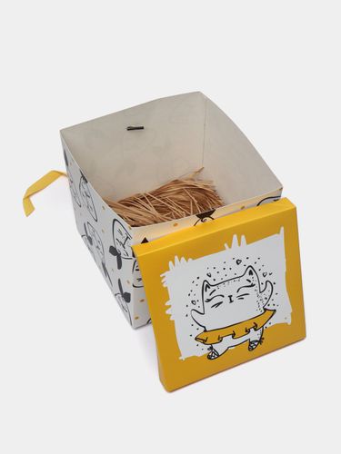 Коробка для подарочной упаковки 238035, 18х18х18 см, Желтый, в Узбекистане
