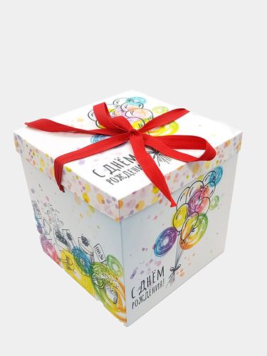 Коробка для подарочной упаковки 238035, 18х18х18 см, Белый, sotib olish
