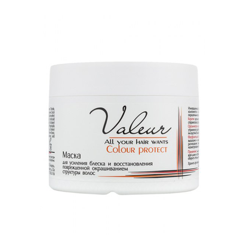 Маска для волос Liv Delano VALEUR для усиления блеска и восстановления окрашиванием структуры волос, 300 г