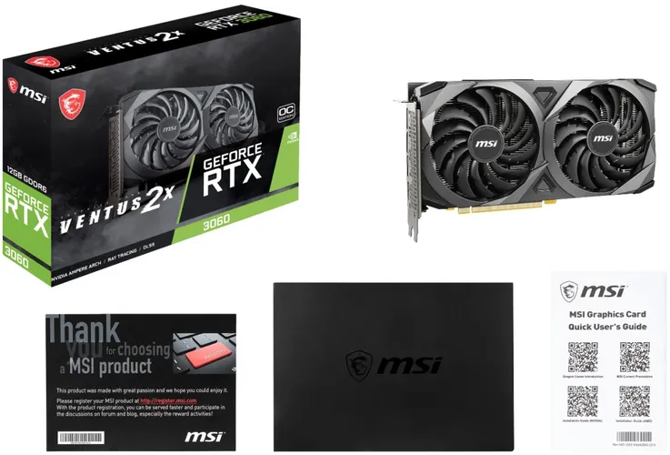 Videokarta MSI GeForce RTX3060 Ventus 2X OC | 12 GB | GDDR6