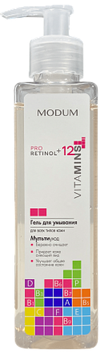 Modum Pro Retinol + 12 Vitaminli tozalovchi gel, 260 ml