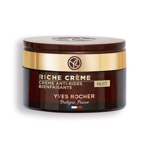 Благотворный ночной крем от морщин для сухой кожи лица Yves Rocher Riche Creme