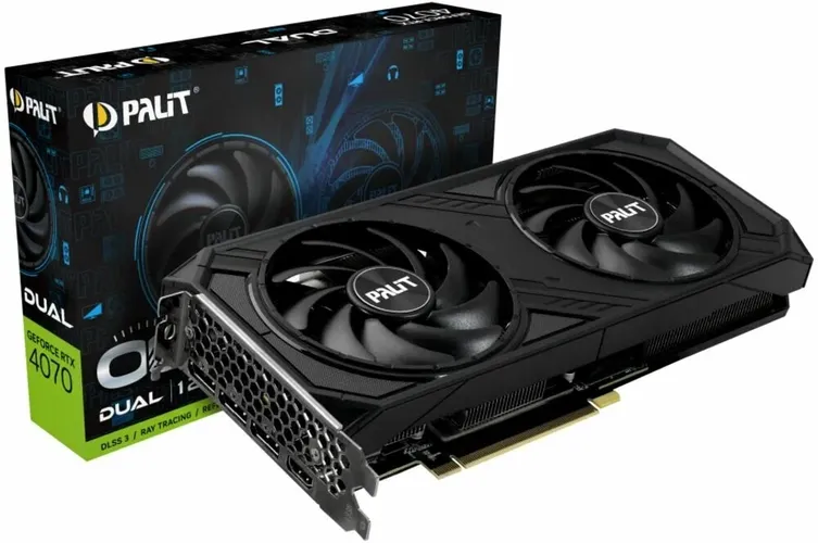 Видеокарта Palit GeForce RTX4070 DUAL OC | 12 GB | GDDR6X, купить недорого