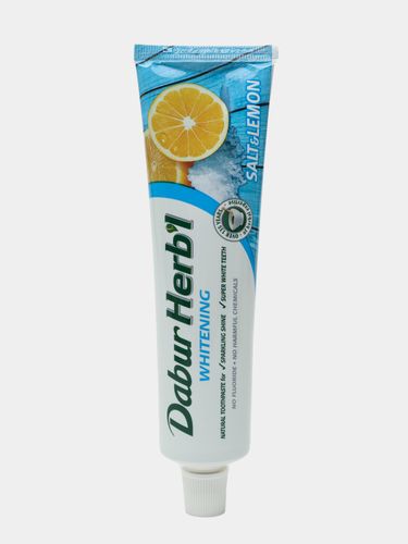 Зубная паста Dabur Herbl Whitening Salt and Lemon зубная щетка, 150 мл, купить недорого