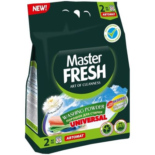 Стиральный порошок Арвитекс Master FRESH universal бесфосфатный с активным кислородом, 2 кг