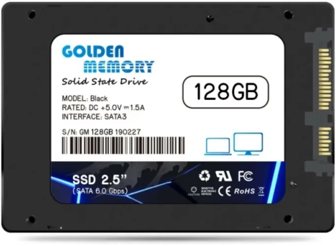 Твердотельный накопитель Golden Memory SSD Sata III, 128 GB