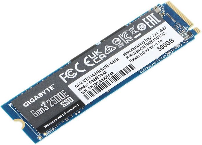 Жесткий диск Gigabyte SSD M2 NVMe Gen3 2500E, 500 GB