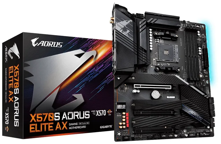 Ona plata Gigabyte AMD AM4 X570S Aorus Elite AX DDR4