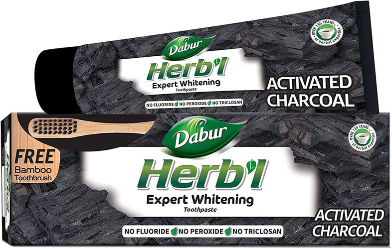 Зубная паста Dabur Herbl Древесный уголь зубная щетка, 150 мл