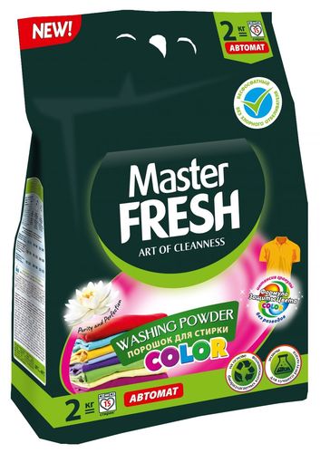 Стиральный порошок Арвитекс Master FRESH color бесфосфатный, 2 кг