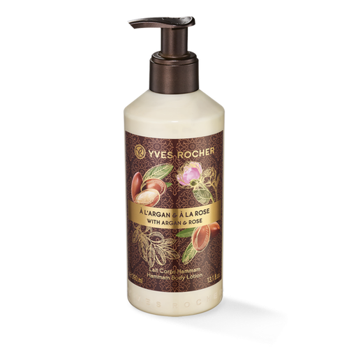 Argan va atirgul hammom an'analari bilan Yves Rocher tana suti, 390 ml