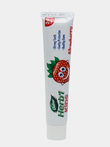 Зубная паста Dabur Herbl l Plus Kids Клубника зубная щетка, 50 мл, купить недорого