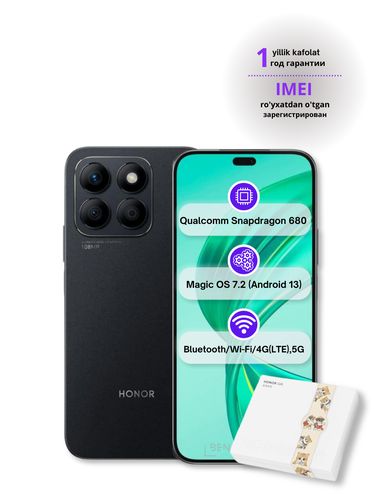 Смартфон Honor X8b + Гифтбокс, Midnight Black, 8/128 GB