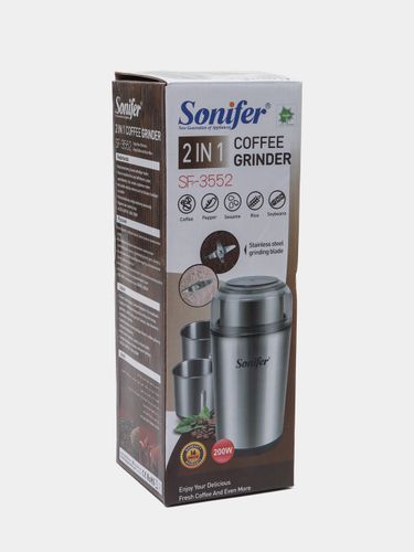 Кофемолка Sonifer SF-3552, Стальной, фото