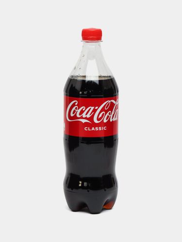 Gazlangan ichimlik Coca-Cola Classic plastik butilkada, 1 l