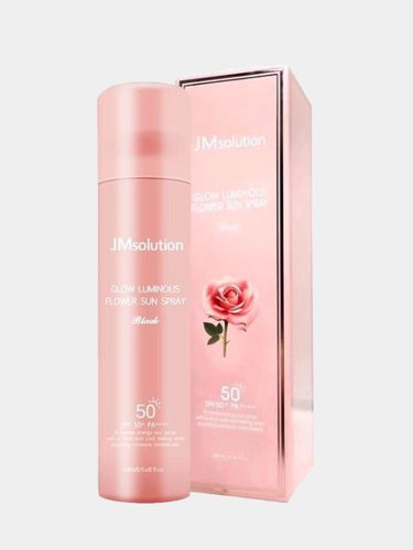 Солнцезащитный спрей с дамасской розой JMSolution Glow Luminous Flower Sun Spray SPF50+РА+++, 180 мл